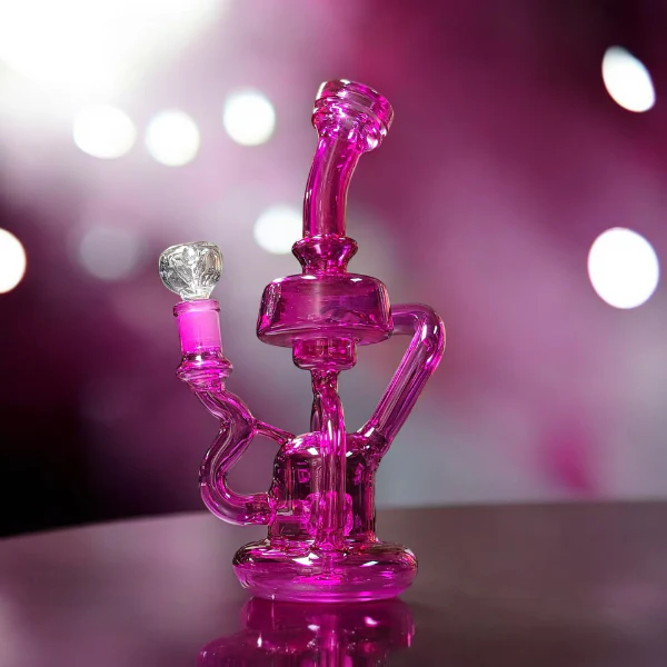 9.5" Neon Recycler Water Pipe - - Image 3